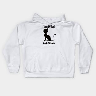 Funny Cat Lovers Verified Slave Meme Kids Hoodie